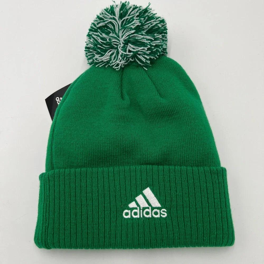 St. Louis Blues Beanie Hat Pom Knit Adidas NHL‎ Green St Patrick Cap